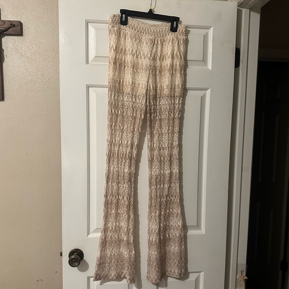 BUCKLE-Willow & Roots-Chevron Lace Inner Lined Dress Pants-Cream-Size Small-NWT - Picture 3 of 6